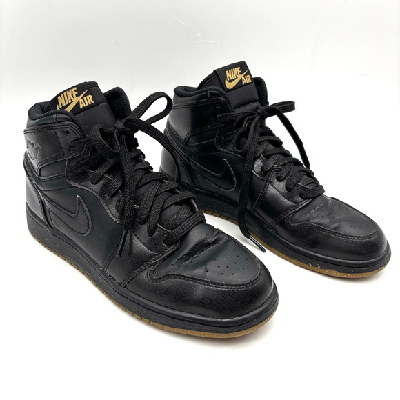 2014 Nike Air Jordan 1 Retro High OG Black Gum 575441-020 6Y Women 7.5 Men 6 - Picture 3 of 16